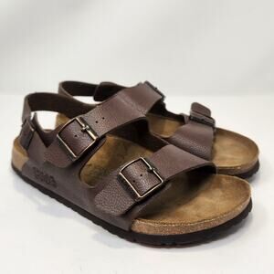 Birkis Birkenstock Le Mans Wide Double Strap Slingback Sandals Men Size 43 US 10